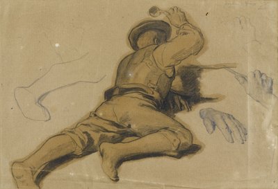 Studio per La zuppa di latte di Kappel da Albert Anker
